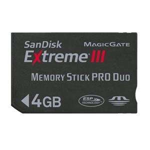  SanDisk 4 GB Extreme III Memory Stick Pro Duo Card 
