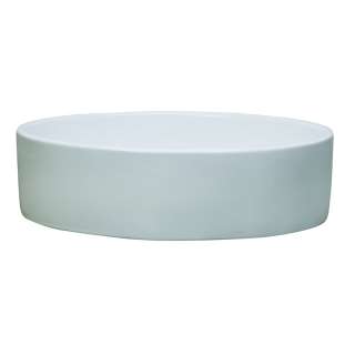 Decolav Above Counter Oval Bathroom Sink in White  