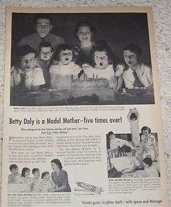 1947 Ipana Toothpaste Betty DALY Jackson Heights NY AD  