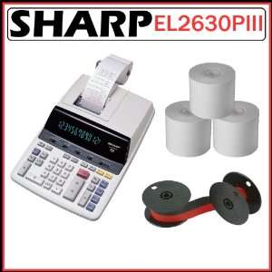  Sharp EL 2630PIII Deluxe Heavy Duty Color Printing Calculator 