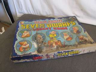   White and the Seven Dwarfs Target Game 1938 Vintage Board Toy  