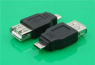 USB A female to micro B male, Micro B male to A female