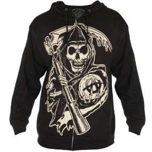  Sons of Anarchy Grim Reaper Hoodie   Size  Large 