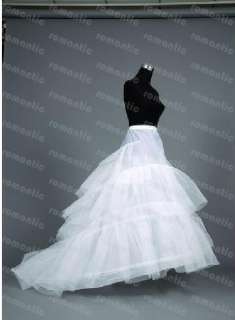 Hoop 3 Layer wedding petticoat/Underskirt with train  