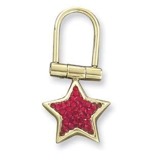  Red Swarovski Crystal Key Ring: Jewelry
