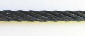 Black Aircraft Cable Wire Rope 1/16, 7x7, 250 ft Reel  