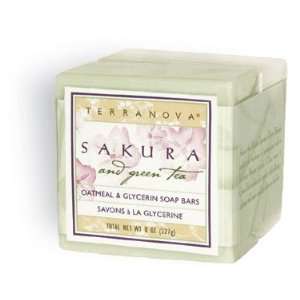 Terra Nova Sakura & Green Tea Oatmeal & Glycerin Soap Duo