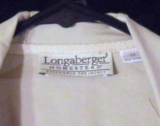 LONGABERGER size 1X Beige Khaki Cotton Blend Lightweight Jacket with 