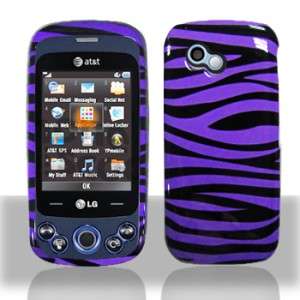 Purple Zebra Hard Case Snap on Cover LG Neon II GW370  