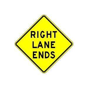  Metal traffic Sign 30x30 Right Lane Ends