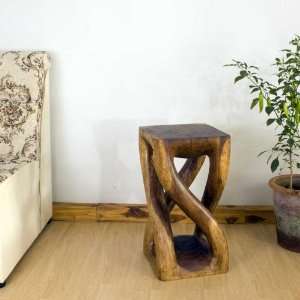  Vine Twist Stool 12 in x 22 in H Walnut Oil Furniture 