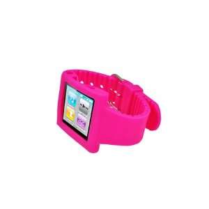   Silicone Watch Wristband Case   Hot Pink  Players & Accessories