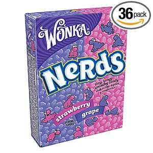 Wonka Nerds Grape & Strawberry, 1.65 Ounce (Pack of 36)  