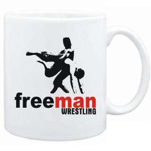  New  Free Man  Wrestling  Mug Sports
